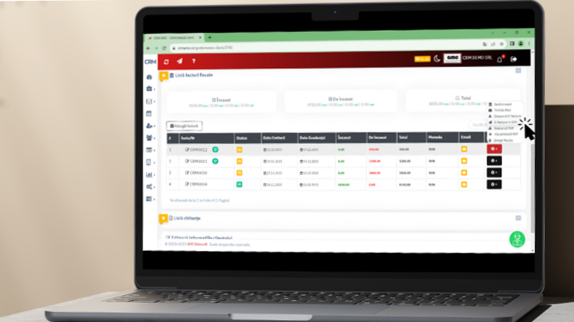 Send free and free facilities from CRM AMC