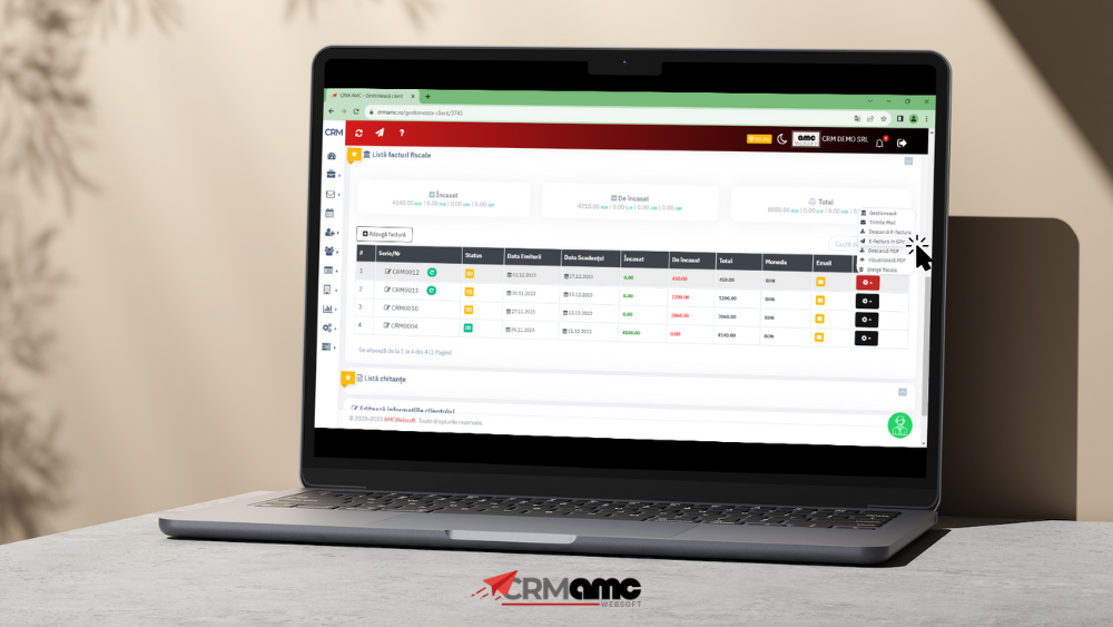 Send free and free facilities from CRM AMC